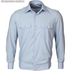 Форменная рубашка с длинным рукавом (голубого цвета)