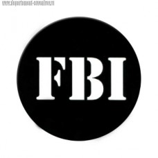Магнит виниловый FBI чёрный фон