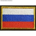 Нашивка на рукав "Флаг России" золотой кант